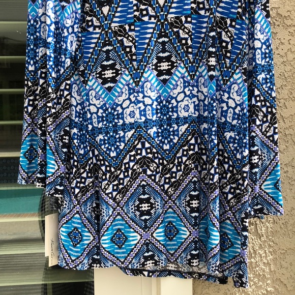 Kenneth Cole Blue Long Sleeve Top SzLG NWTS - Picture 8 of 10